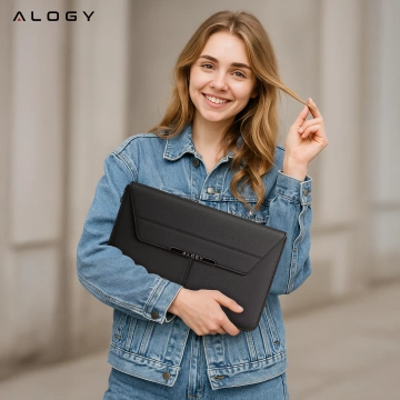 Torba na laptopa Alogy FlexCase Pro wielofunkcyjna rozkładana z podstawką i podkładką na myszkę do Macbooka 13/  14" Czarna