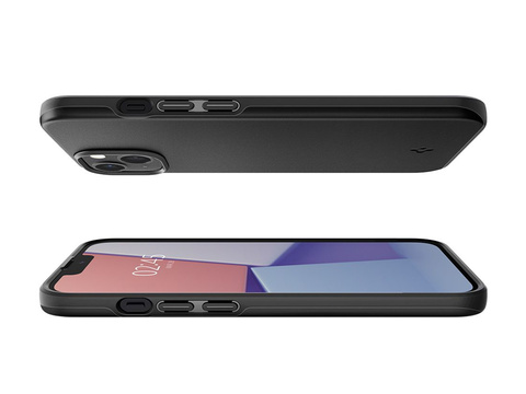 Etui obudowa case Spigen Thin Fit do Apple iPhone 13 Black + Szkło