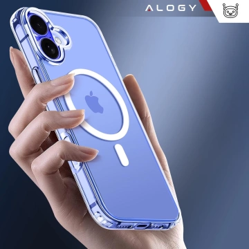 Etui do Apple iPhone 16 obudowa Alogy Anti-Shock Hybrid Case do MagSafe Przezroczyste + szkło hartowane