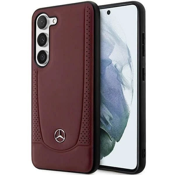 Mercedes Hülle für Samsung Galaxy S23 Plus HardCase Leder Urban Bengale rot