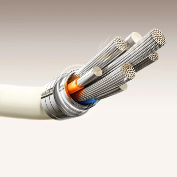 Joyroom S-A53 60 W USB-C - USB-C-Kabel 1,2 m Fluoreszierendes Beige