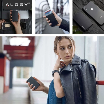 Etui Portfel Antykradzieżowy Na Kartę Zbliżeniową Pokrowiec Karty Kredytowe RFID