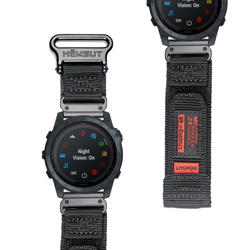 Nylonarmband für Garmin Fenix ​​​​5x 6x 7x Pro 26 mm Nylonband Sport Schwarz