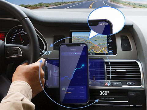 Autohalterung mit Qi-Ladegerät für MagSafe Alogy auf einem 15-W-Raster