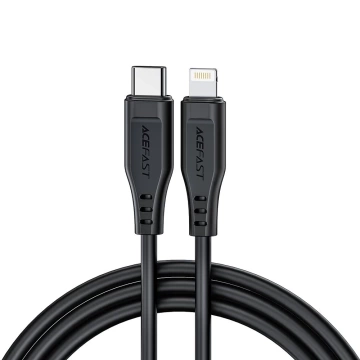 Acefast kabel MFI USB Typ C - Lightning 1,2m, 30W, 3A czarny (C3-01 black)