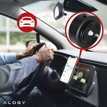 magnetyczny uchwyt samochodowy na telefon do Magsafe z przyssawką próżniową obrotowy o 360° do samochodu na szybę/ekran/wyświetlacz/lusterka/iPhone'a