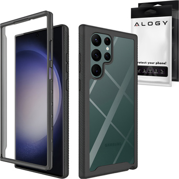 Hülle für Samsung Galaxy S24 Ultra Armored Cover Hydrogel Screen Film Case 360 ​​​​Defense Pro Schwarz