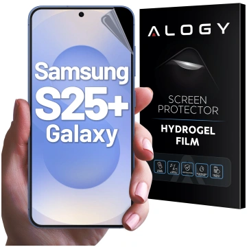 Folia hydrożelowa do Samsung Galaxy S25+ – elastyczna ochrona ekranu, samoregeneracja, pełne dopasowanie i wysoka przejrzystość – Alogy Hydrogel Film™