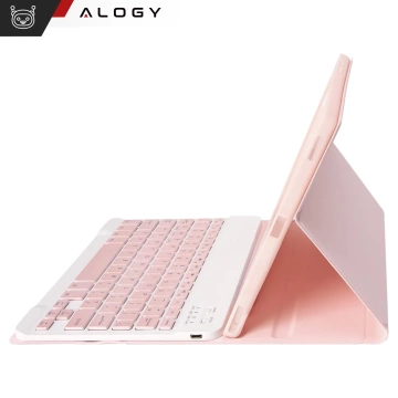 Etui z klawiaturą z miejscem na rysik do Samsung Galaxy Tab S9 FE 10.9" Alogy Keyboard Case Różowe