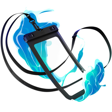 Etui wodoodporne wodoszczelne na telefon 3mk Case Hydro do 7 cali IPX8 saszetka przezroczyste okienko Czarne