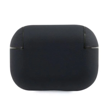 Etui ochronne na słuchawki BMW do AirPods Pro cover granatowy/navy Geniune Leather Silver Logo