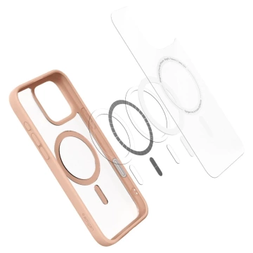 iPhone 16 Pro Spigen Ultra Hybrid „T“ Mag MagSafe Hülle Rosa