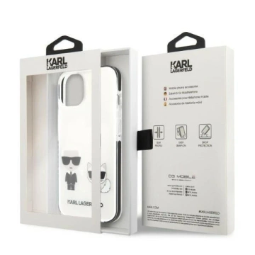 Etui ochronne na telefon Karl Lagerfeld KLHCP13STPEKCW do Apple iPhone 13 Mini 5,4" hardcase biały/white Karl&Choupette