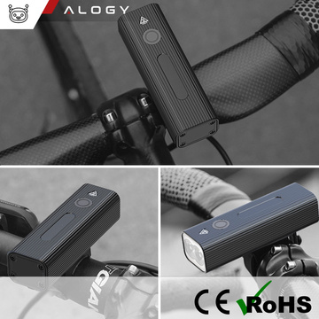 Alogy P12 Fahrradlicht schwarz Fahrradlicht vorne LED-Frontlicht Fahrradbeleuchtung wasserdicht IPX5