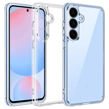 Etui Przezroczyste do Samsung Galaxy S25, Podwyższone Krawędzie, Idealne Dopasowanie, PC + TPU, Alogy HybridShield™ Case + SZKŁO HARTOWANE
