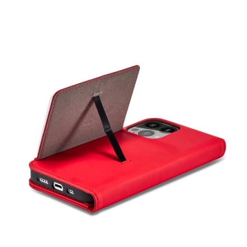 Magnetkartenhülle für iPhone 13 Pro Max Tasche Kartenetui Kartenhalter Rot