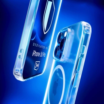 Etui do Apple iPhone 16 Pro do MagSafe 3mk MagCase wzmocniona obudowa pancerne plecki przezroczyste