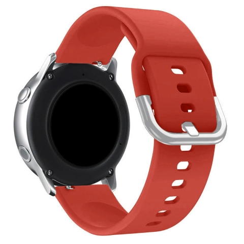 Silikonarmband TYS Armband für Smartwatch Uhr universal 22mm rot