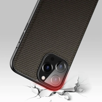 Dux Ducis Fino etui pokrowiec pokryty nylonowym materiałem iPhone 13 Pro Max zielony