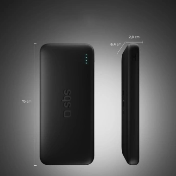 Powerbank SBS Infinity 20000mAh 10W LiFePO₄ USB-C USB-A Czarny