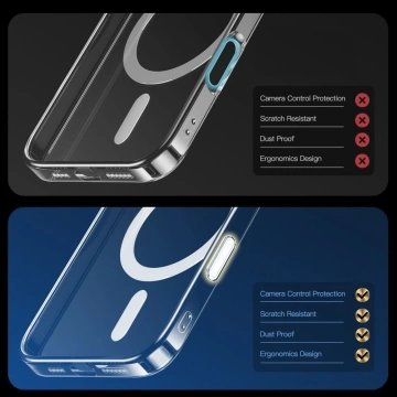 Etui Tech-Protect Flexair Hybrid MagSafe iPhone 16 Pro Max Clear