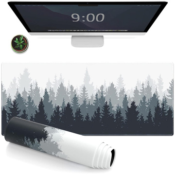 Schreibtischunterlage für Maus und Tastatur. Rutschfeste Gaming-Schutzmatte XL 80 x 40 cm Alogy Las Forest