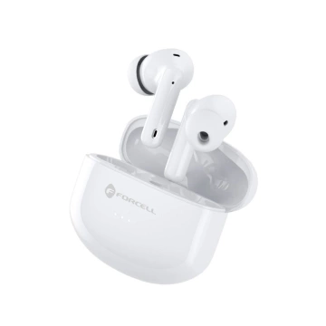 Słuchawki bezprzewodowe douszne BT 5.3 Forcell F-Audio TWS Clear Sound białe 