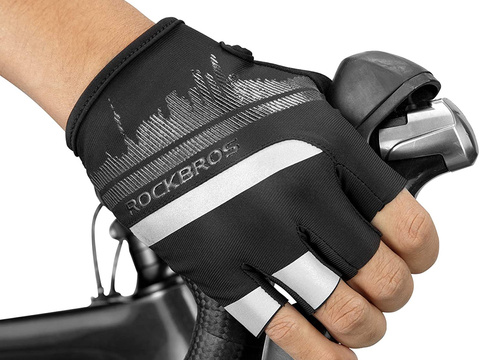 Sport Radfahren Fahrradhandschuhe Fahrradhandschuhe XL RockBros fingerlose Handschuhe