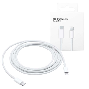 Kabel 100cm USB-C do Lightning PowerDelivery do Apple iPhone USB Data Charging Cable PD 20W Biały