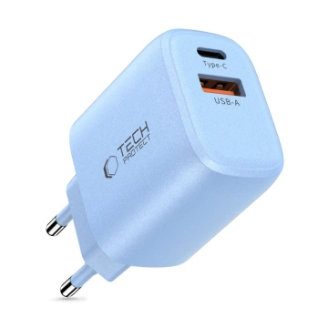 Ładowarka Sieciowa 2xUSB Tech-Protect NCA20 20W PD QC3.0 Niebieska