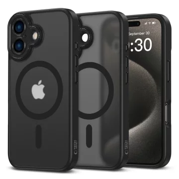 Etui für iPhone 16 MagCam MagSafeCase Telefonabdeckung Mattschwarz