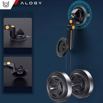 Magnetische Autotelefonhalterung für Auto, Auto, Fenster, Cockpit, Armaturenbrett, Telefon, Mag Safe Alogy, Schwarz