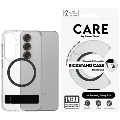 Etui CARE do Samsung Galaxy S25 by PanzerGlass Kickstand Case Magnetic QI