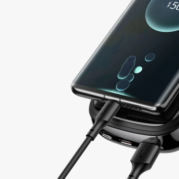 Powerbank mit Schnellladefunktion Baseus Qpow Digital Display 20000mAh 20W QC/PD/SCP/FCP mit integriertem Lightning-Kabel schwarz