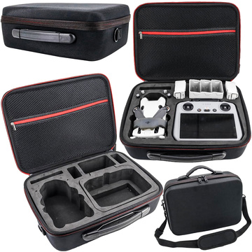 Pokrowiec walizka do drona DJI Mini 4 Pro / DJI Mini 3 Pro / Mini 3 sztywny kuferek etui twarde z paskiem Hard Case Alogy Czarny