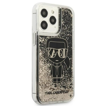 Etui ochronne na telefon Karl Lagerfeld KLHCP13LLGGKBK do Apple iPhone 13 Pro / 13 6,1" czarny/black hardcase Liquid Glitter Gatsby