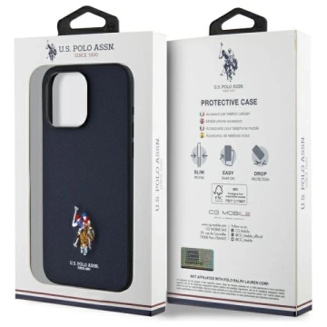 Etui do iPhone 15 Pro Max US Polo Embroidered DH Color Granatowe