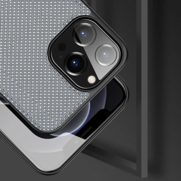 Dux Ducis Fino Schutzhülle mit Nylonmaterial bezogen iPhone 13 Pro Max grau