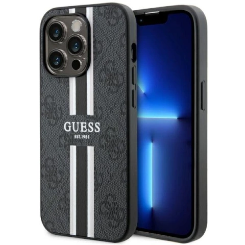 Etui Guess GUHMP14XP4RPSK für iPhone 14 Pro Max 6,7" Hardcase 4G bedruckte Streifen MagSafe