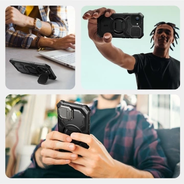 Etui Supcase ArmorBox Mag MagSafe iPhone 16e Black z szybą