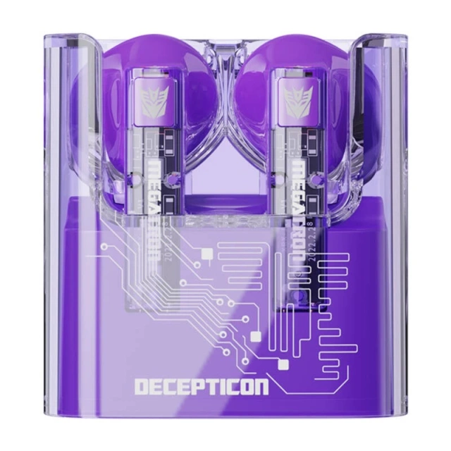 TWS Transformers TF-T08 Bluetooth 5.3, ANC, 13 mm, Lila