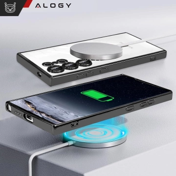 Etui do Samsung Galaxy S25 Ultra Alogy LuxeShield™️ Glamour Luxury Ring obudowa z osłoną aparatów Czarne