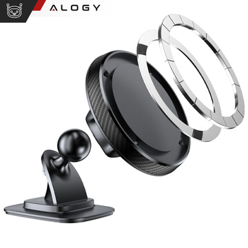 Magnetische Autotelefonhalterung, Fenster, Kühlergrill, Cockpit, Armaturenbrett, Auto, Telefon, Alogy Black Organizer