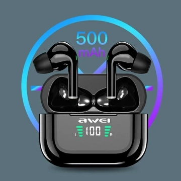 AWEI Słuchawki bezprzewodowe Bluetooth 5.1 T29P TWS + stacja dokująca Czarne
