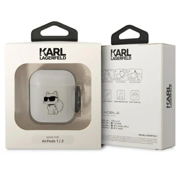 Schutzhülle für Kopfhörer Karl Lagerfeld für Airpods 1/2 Abdeckung transparent Ikonik Choupette