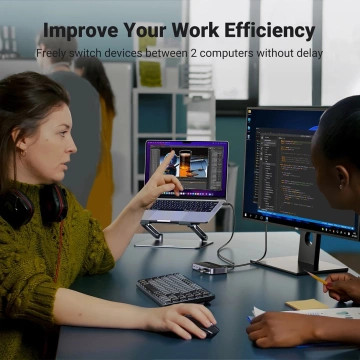 UGREEN CM662 USB 3.0 SWITCH 2-IN-4 FERNBEDIENUNG 2x 5Gb/s KABEL