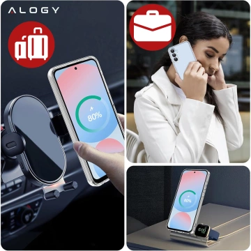 Etui do Samsung Galaxy S24 FE obudowa ochronna na telefon Alogy HybridShield™️ Case Przezroczyste + szkło hartowane