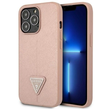 Etui Guess GUHCP14XPSATLP do Apple iPhone 14 Pro Max 6,7" różowy/pink hardcase SaffianoTriangle Logo