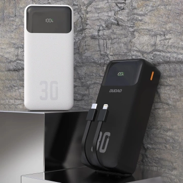 Powerbank Dudao K15MAX 30000mAh PD 22.5W z kablami Czarny
