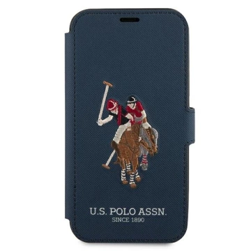 Etui na telefon US Polo Embroidery Collection book iPhone 12 Pro Max 6,7" granatowy/navy